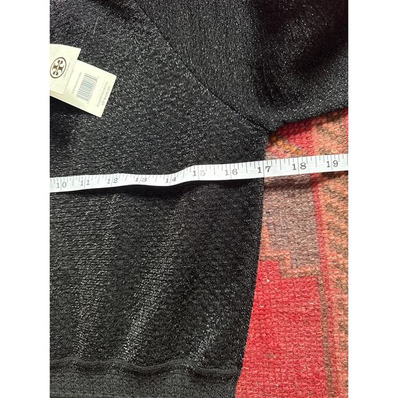 Tory Burch Black Metallic Long Sleeve Isabelle Dress Medium - Picture 6 of 8